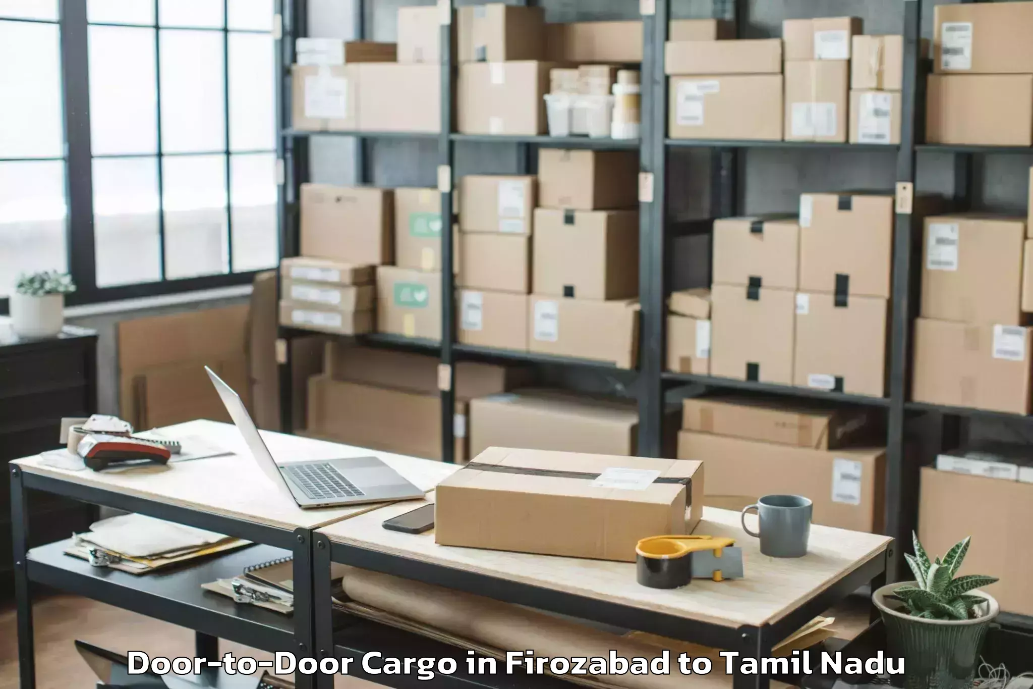 Leading Firozabad to Kanchipuram Door To Door Cargo Provider